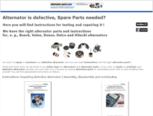 Tablet Screenshot of alternator-parts.com